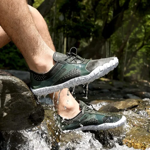 Vista 8 de NORTIV 8 Zapatos de agua para hombre, descalzos, atléticos, ligeros, deportivos, zapatos acuáticos, para natación, al aire libre, pesca, senderismo