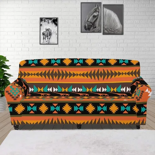Vista 102 de Fundas aztecas para sofá, lavables e impermeables, fundas elásticas para sofás y sofás, a prueba de polvo, fundas elásticas para sofá de 1 cojín