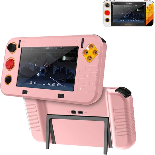 Vista 9 de Funda para Atari Gamestation Go,NOUKAJU Game Console Case,Anti-Drop,Scratch,Shock,Funda protectora de silicona para Atari Gamestation Go Game