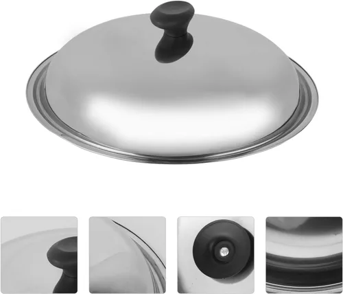 Vista 9 de Cubierta de olla de acero inoxidable Tapa de cocción anti-quemaduras, herramienta de cocina multiusos para sartén Olla evita salpicaduras de aceite