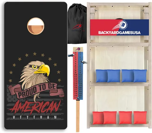 Vista 16 de CornholeGamesUSA Pro - Juego de tablas de Cornhole Fabricado en Estados Unidos Abedul báltico 3/4 Sin rebote Patas triples gruesas Dos 1