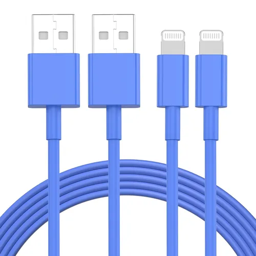 Vista 14 de Gyusity Paquete de 3 cables Lightning a USB de 1 pie con certificación MFi de Apple, cables de carga rápida de 1 pie para iPhone Blanco