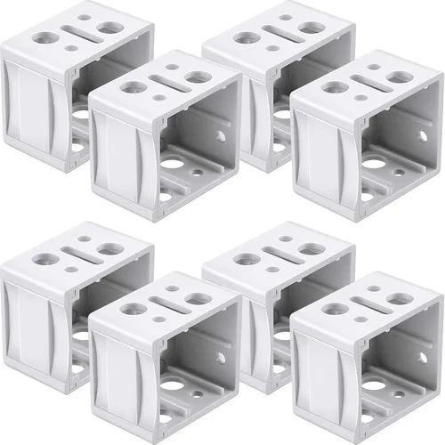 Vista 9 de Jetec 2 piezas de 1 pulgada Mini soportes de persiana de plástico blanco perfil caja montaje ventana persianas barandilla soporte reemplazo for