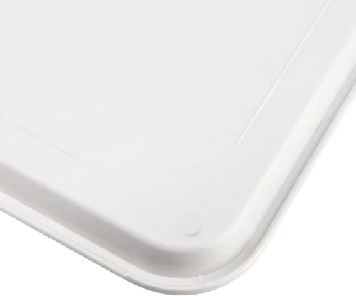 Vista 3 de Bandeja de plástico, paquete de 10 bandejas reutilizables de 16 x 12 pulgadas, superficie texturizada, bandejas apilables para servir alimentos