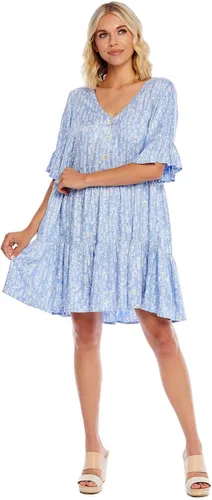 Vista 2 de Mud Pie Vestido de manga corta con volantes para mujer Aster