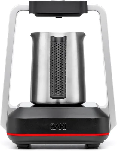 Vista 2 de SAKI - Cafetera eléctrica turca, olla de acero sin plástico, 1-5 tazas