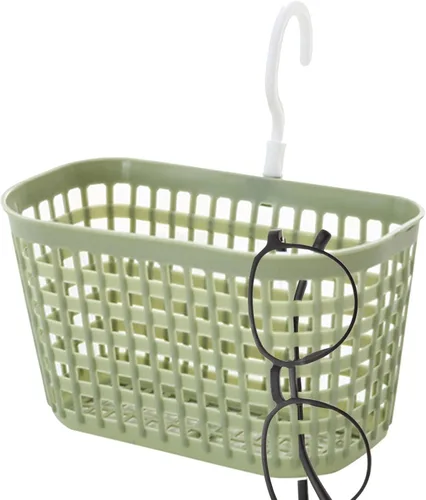 Vista 6 de Cesta colgada de pared, cesta de malla montada en la pared, cesta de frutas colgada de material PP con gancho de rotación de 360 grados, cesta