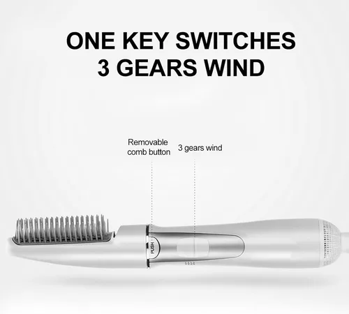 Vista 8 de FILFEEL Cepillo secador de pelo, eléctrico con cable, negro, secado rápido, multifuncional, reparación de cabello