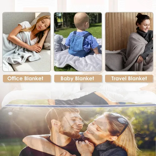 Vista 12 de Manta personalizada con imagen, manta personalizada con texto de fotos, manta de fotos personalizada para amiga, mamá y papá, regalos personalizados