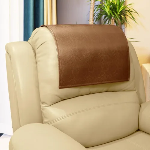 Vista 23 de Funda Antideslizante para Reposacabezas de Fundas de Muebles, Protector de Reposacabezas de Piel Sintética para Silla Reclinable, Funda Protectora