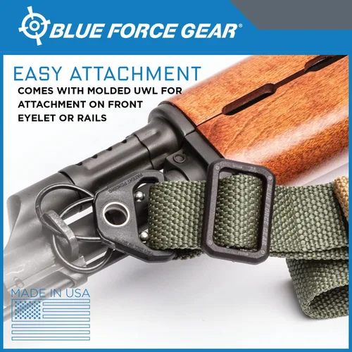 Vista 5 de Blue Force Gear Eslinga de Transporte Estándar — Correa de Utilidad Ajustable de 2 Puntos con Ajuste Rápido, Eslinga Duradera de Servicio Pesado