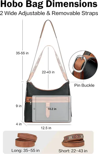 Vista 9 de FADEON Bolsos bandolera y mochila para mujer, colección marrón