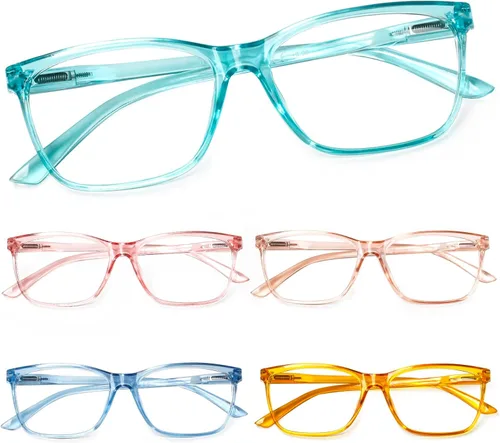 Vista 10 de SIGVAN Lentes de lectura para mujer, con bloqueo de luz azul, bisagra de resorte, diseño de moda, lentes con estampado para mujer