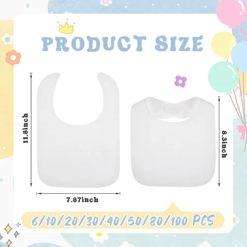 Vista 2 de Toulite Baberos de bebé unisex para niño y niña, lavables, reutilizables, impermeables, de algodón, con diseño de doble cara para recién nacidos