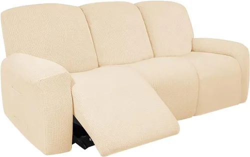 Vista 41 de vctops Fundas elásticas resistentes al agua, para sofá reclinable, suaves y lisas, con correa elástica antideslizante, protector de muebles