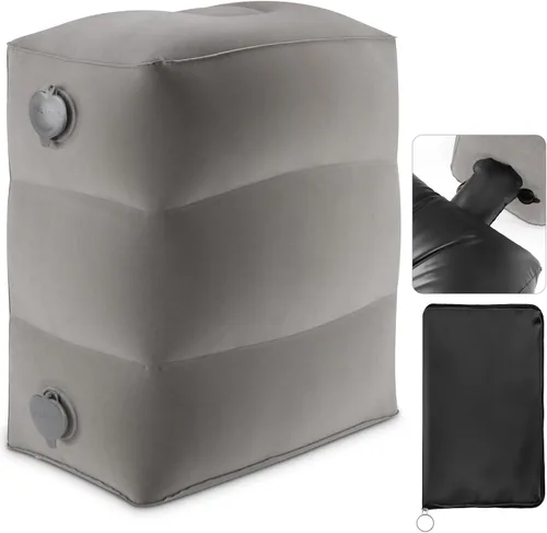 Vista 11 de Almohada reposapiés inflable Maliton para viaje Almohada de viaje para avión para vuelos de avión, Negro, Moderno