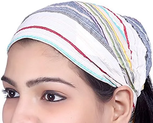 Vista 4 de SARJANA HANDICRAFTS Lot - 10 unidades de diadema de algodón para hombre y mujer