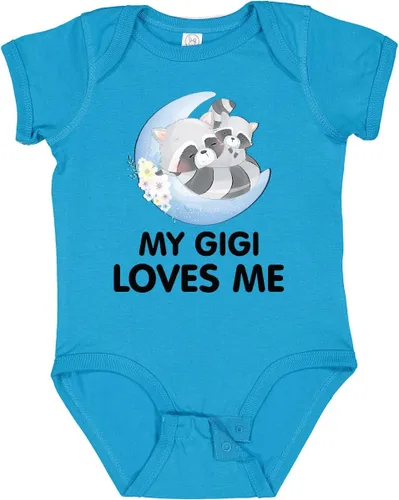 Vista 17 de inktastic Body de bebé Raccoon My Gigi Loves Me