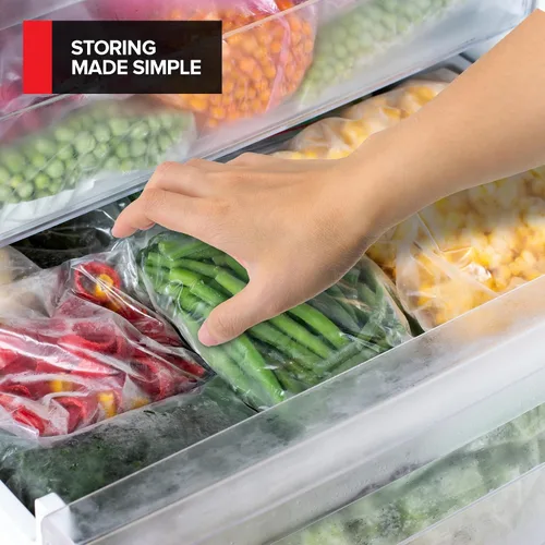 Vista 6 de Bolsas de almacenamiento de alimentos de 1 galón con lazos giratorios (225 unidades) bolsas de almacenamiento a granel para congelador