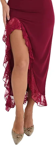 Vista 3 de Suolongsama Vestido largo sin mangas con volantes y espalda descubierta para mujer, estampado floral, sexy, Y2K, para salir, vestido midi de verano