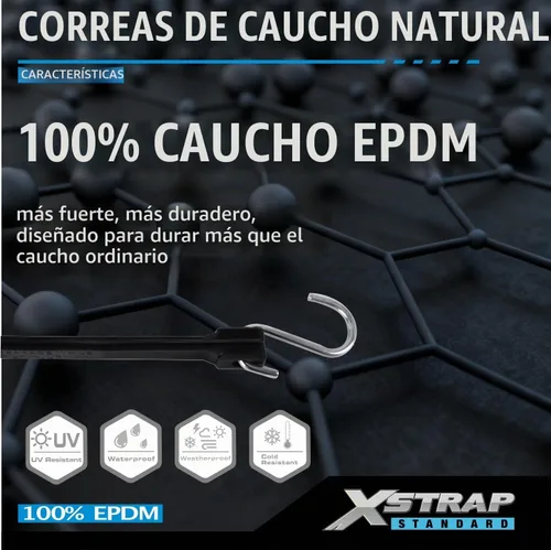 Vista 5 de XSTRAP STANDARD Paquete de 20 cuerdas elásticas 100% EPDM de 15 pulgadas