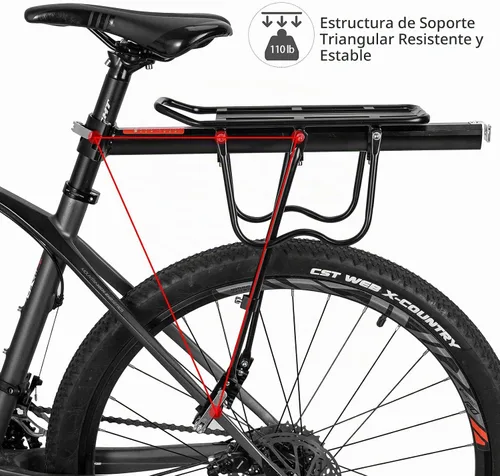 Vista 6 de ROCKBROS Portabicicletas Trasero Capacidad 115 lbs