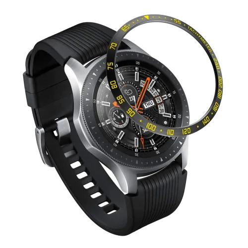 Vista 18 de AISPORTS Bisel Styling Compatible con Samsung Galaxy Watch 1.811 in Bisel Anillo Cubierta Adhesiva Anti Scratch Protección Acero Inoxidable Bisel