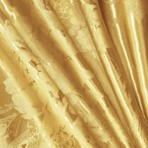 Vista 6 de KKJIAF Tela de Jacquard de Satén Dorado 1 Yarda, 49" de ancho, Estampado de Peonía, Tela de Brocado Brillante y Sedoso para Vestido, Camisas