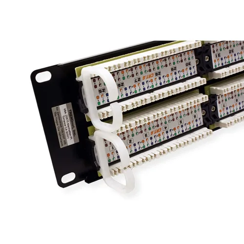 Vista 9 de Parche de panel de 8 puertos Cat5/5e TRENDnet para montar en pared o estanterías, sin blindaje