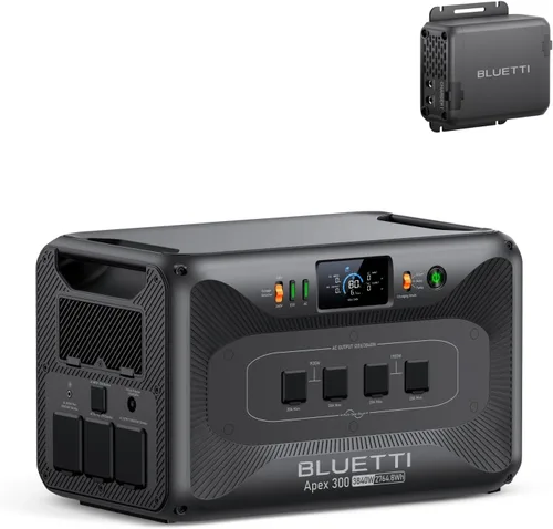 Vista 9 de BLUETTI Apex 300 - Estación de energía portátil, generador solar de 2764.8 Wh con batería de reserva con 6 salidas de CA de 3840 W