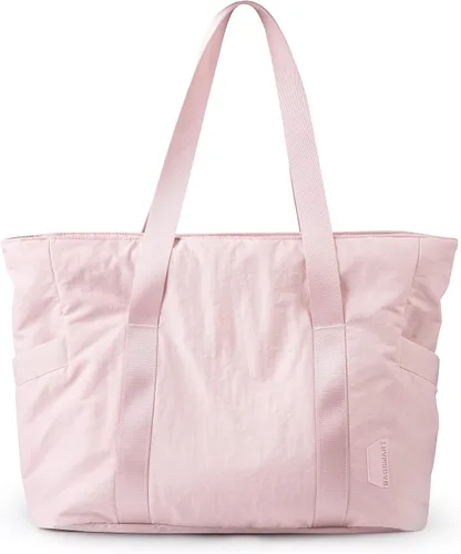 Vista 24 de BAGSMART Bolsa de mano para mujer con cremallera, bolsa de gimnasio con compartimentos, bolsa de trabajo para enfermera, baile, bolsa de yoga