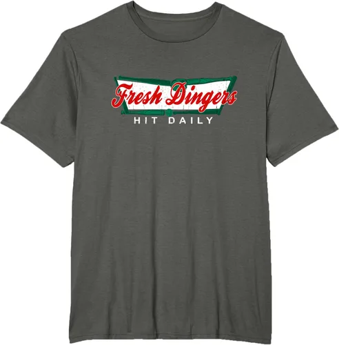 Vista 5 de Camiseta divertida de béisbol y softbol Don't Bunt Hit Fresh Dingers, Negro