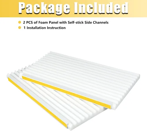 Vista 8 de Paneles de aislamiento de espuma para aire acondicionado de ventana, 17 x 9 x 7/8 pulgadas, kit de paneles aislados laterales para ventanas, paquete