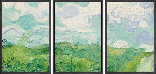 Vista 88 de wall26 Lienzo enmarcado para pared, juego de arte con flores de almendra de Vincent Van Gogh, naturaleza, ilustraciones de área silvestre, bellas