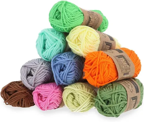 Vista 4 de Scheepjes Catona Color Pack, 109 Mini madejas (0.35 oz cada una) Surtido de algodón mercerizado