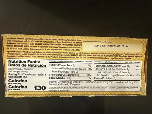 Vista 2 de Galletas Susy venezolanas 18 unidades de 1.76 oz cada una