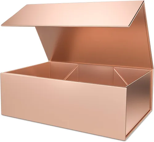 Vista 23 de Caja de regalo negra de 10" x 6" x 3" con tapa de cierre magnético, caja de regalo para regalos, cajas de regalo de dama de honor, caja bonita, caja