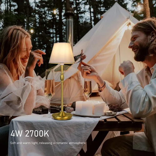 Vista 7 de Cordless Table Lamp Portable Small LED Touch Lamp with Dimmer, 18" 2700K Rechargeable Battery Light for Bedside, Dining Room, Bedroom Lamp, Patio