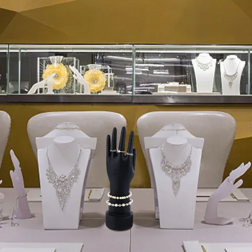 Vista 5 de PH PandaHall Soporte de exhibición de mano, organizador de exhibición de guantes, modelo de mano, maniquí, joyería de mano, pulsera para anillo