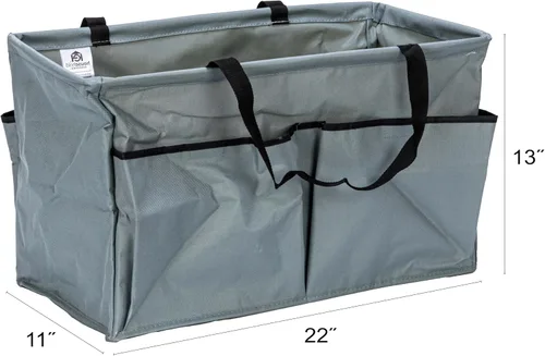Vista 5 de Household Essentials Contenedor Gray Krush - Bolsa de utilidad multiusos con bolsillos Gris