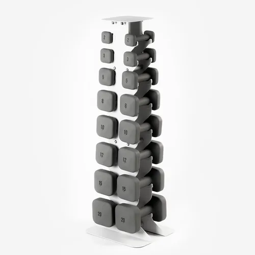 Vista 9 de WeGym SafeGrip Square Dumbbells with Anti Slip Handles, Aesthetic Free Weights for Home Workouts, Stable Design Prevents Rolling during Floor
