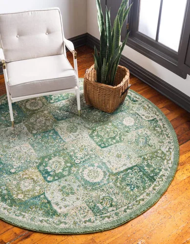 Vista 10 de Unique Loom Penrose Collection - Alfombra de área - Blake (2' 2" x 3' 1" Rectángulo, Verde/Beige)