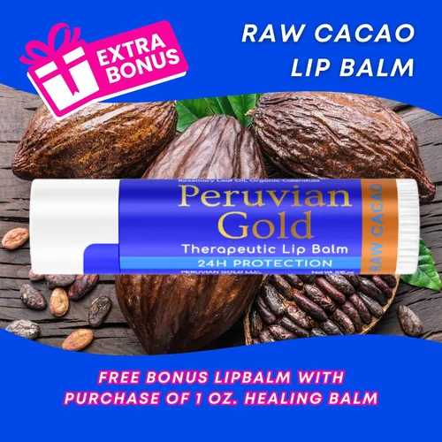 Vista 3 de Llama Mama Peruvian Gold Bálsamo curativo orgánico multiusos cicatrices, eczema, crema hidratante facial, piel seca, cabello, quemaduras solares