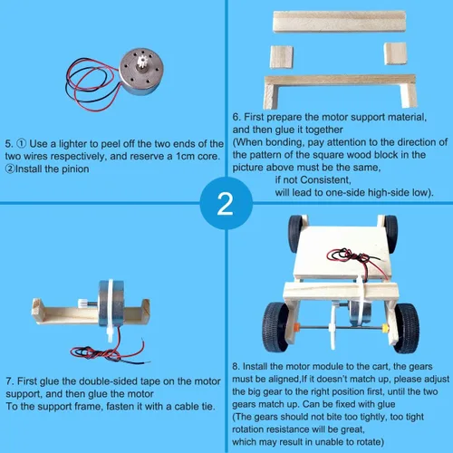 Vista 5 de Kit de modelo de coche solar de madera para construir para la edad de la juventud, kit de experiencia educativa de ciencia Juguete de construcción