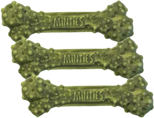 Vista 14 de Minties VetIQ - Golosinas dentales en hueso para perros, masticables dentales para perros medianos a grandes (más de 40 libras), 40