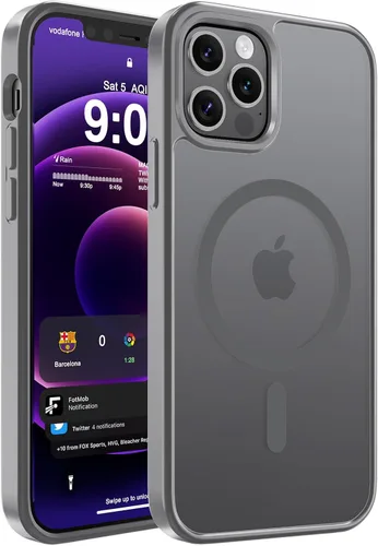 Vista 115 de WRJ Funda magnética mate para iPhone Air de 6.5 pulgadas, [compatible con Magsafe] [protección contra caídas de grado militar], delgada Negro