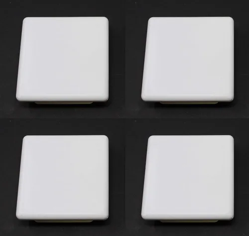Vista 10 de Tapa de tubo cuadrada blanca de plástico de 4 x 4 pulgadas, tapón de acabado, tapa de extremo de tubo de tubo, universal duradera para silla (2)