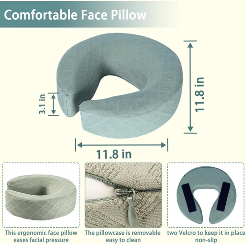 Vista 3 de Reposacabezas de masaje para cama, almohada ajustable para después de cirugía ocular, vitrectomía, reposacabezas de masaje para cama en casa