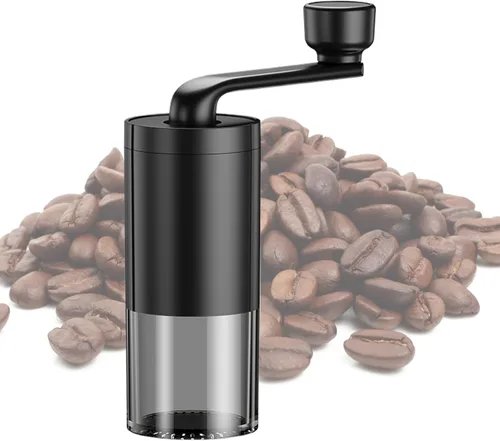 Vista 9 de Molinillo manual de fresas de café – Molinillo de expresos de mano, molinillo de café de viaje, molinillos de café de manivela compacta, herramienta