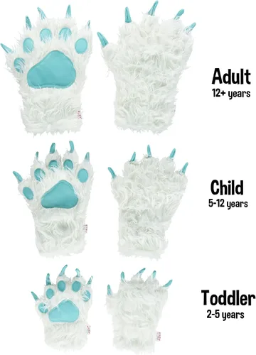 Vista 3 de Lazy One - guantes de pata de animal para adultos y niños